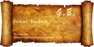 Gutai Bajnok névjegykártya